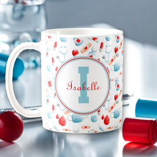 Mug Nom du Motif Médicale Monogram Nurse