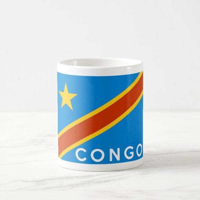 Mug nom du pays du drapeau de congo (Centre)