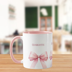 Mug Nom du script des arcs roses