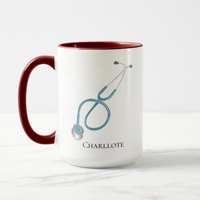 Mug Nom du stéthoscope du médecin (Gauche)