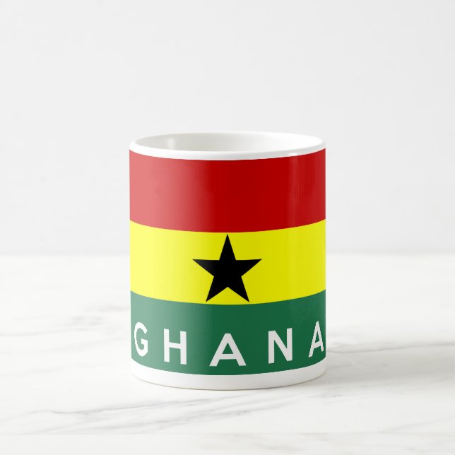 Mug nom du texte du drapeau du pays ghana (Centre)