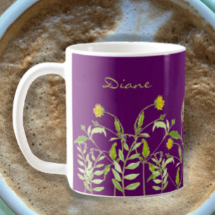 Mug Nom du texte personnalisé Aquarelle unique en coul