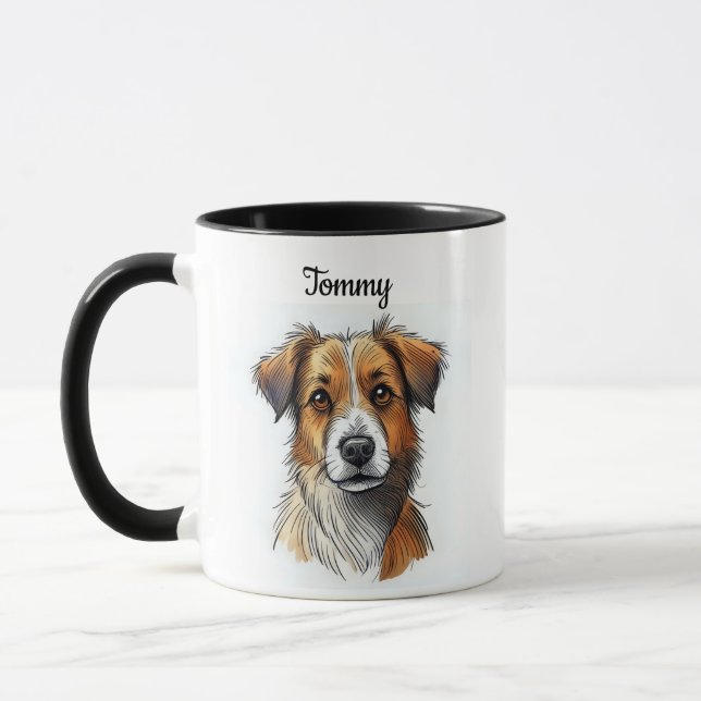 Mug Nom et image de l'animal (Gauche)
