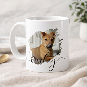 Mug Nom et photo de typographie moderne simple et cool