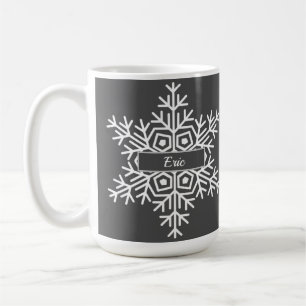 Mug nom flocon de neige d'hiver