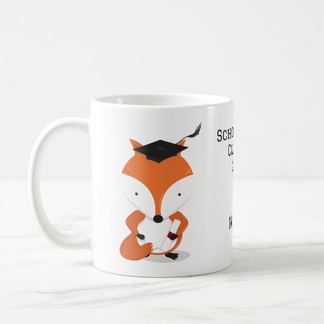 Mug Nom Grad Casquette Fox Graduation (Gauche)