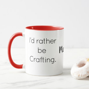 Mug Nom J'aimerais mieux être Citation Rouge Combo