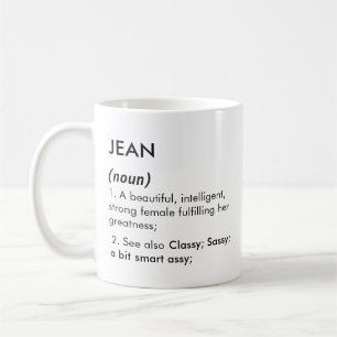 Mug Nom Jean, Nom modifiable, Nom personnalisé