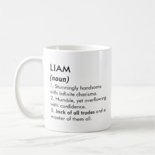Mug Nom Liam, Nom modifiable, Nom personnalisé