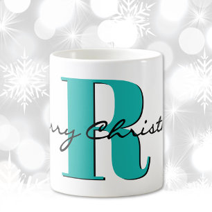 Mug Nom, Mars Aigue-Marine Bleue Joyeux Noël
