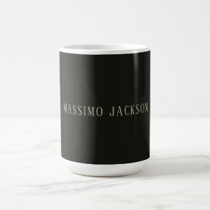Mug Nom minimaliste personnalisé gris pastel personnal