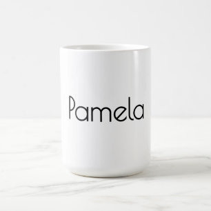 Mug Nom moderne minimaliste noir et blanc professionne