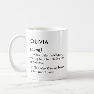 Mug Nom Olivia, Nom modifiable, Nom personnalisé