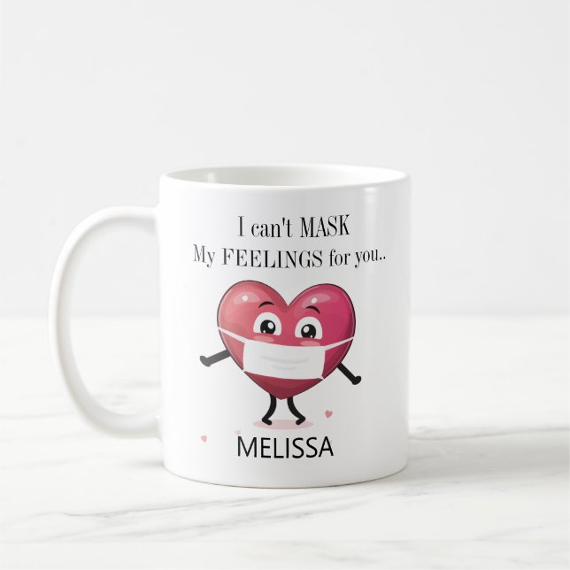 Mug Nom pandémique de la Saint-Valentin personnalisé (Gauche)