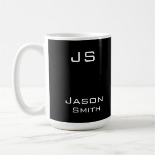 Mug Nom personnalisable, initiales minimalistes