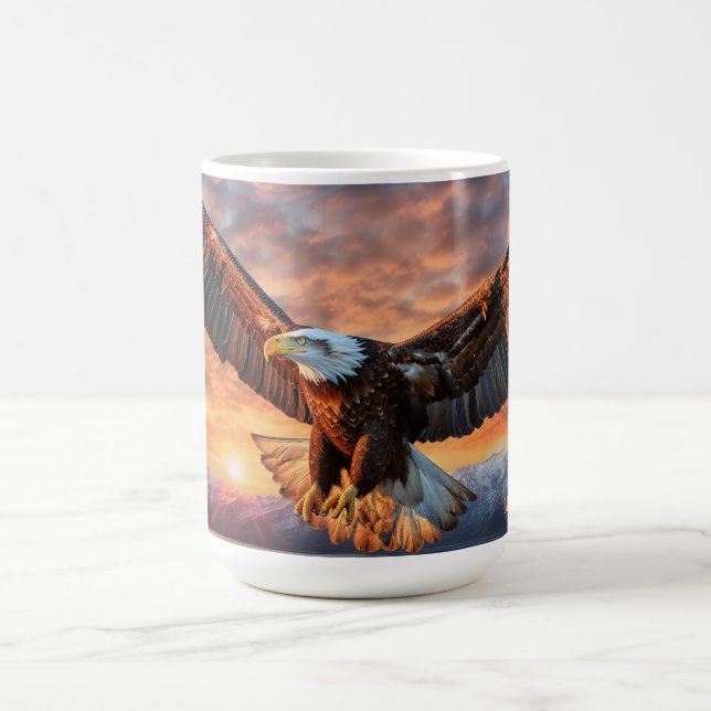 Mug Nom personnalisé Aigle américaine (Centre)