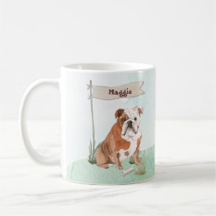 Mug Nom personnalisé Anglais Bulldog Pet Chien