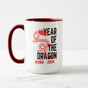 Mug Nom personnalisé Année du Dragon Année de naissanc