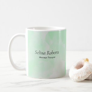 Mug Nom personnalisé aquarelle verte