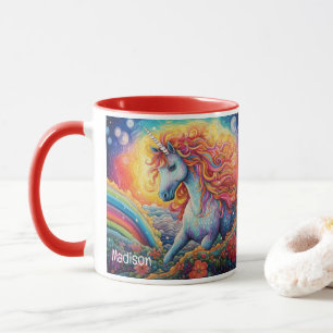 Mug Nom personnalisé belle licorne
