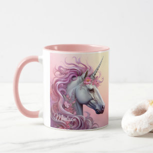 Mug Nom personnalisé belle licorne