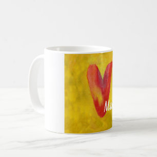Mug Nom personnalisé Big Red Heart