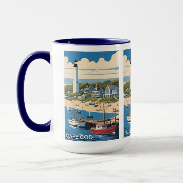 Mug Nom personnalisé Cape Cod Massachusetts (Gauche)