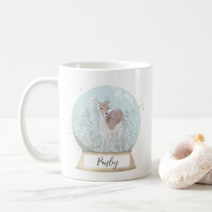 Mug Nom personnalisé Cerf Noël