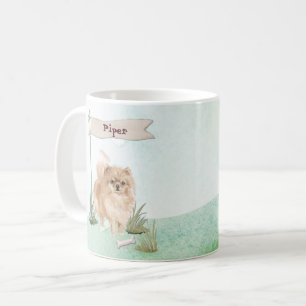 Mug Nom personnalisé Chien Pommeranian