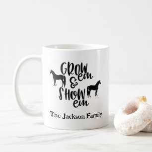 Mug Nom personnalisé de cheval de concours