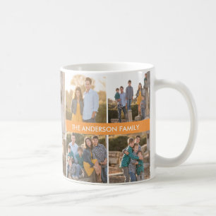 Mug Nom personnalisé de coutume de collage de famille