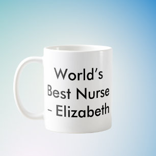 Mug Nom personnalisé de la meilleure infirmière du mon