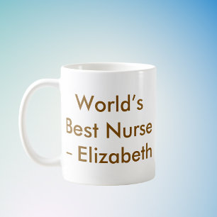 Mug Nom personnalisé de la meilleure infirmière du mon