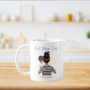 Mug Nom personnalisé de la meilleure maman jamais pers