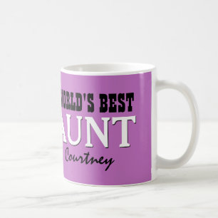 Mug Nom personnalisé de la meilleure TANTE au monde P