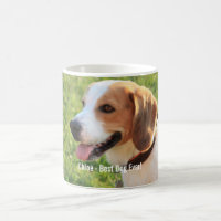 Nom personnalisé de photo de chien de beagle et de