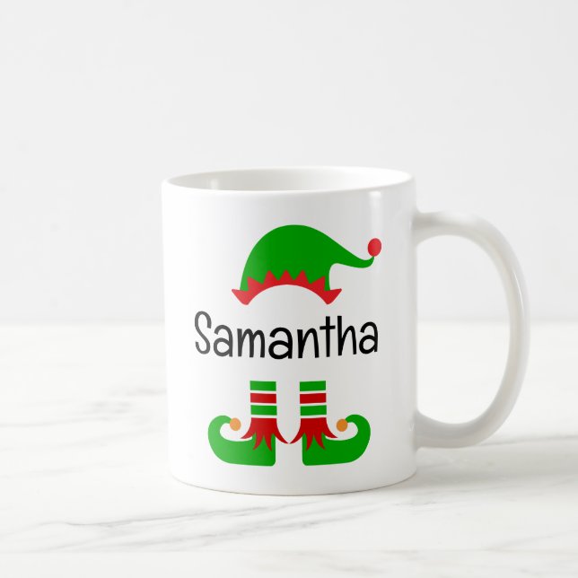 Mug Nom personnalisé du Casquette et des bottes de Noë (Droite)