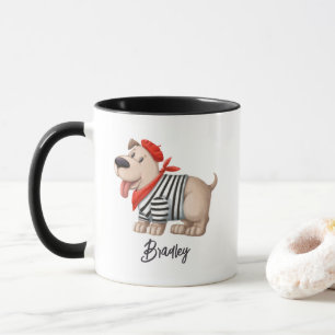 Mug Nom personnalisé du chien français mignon