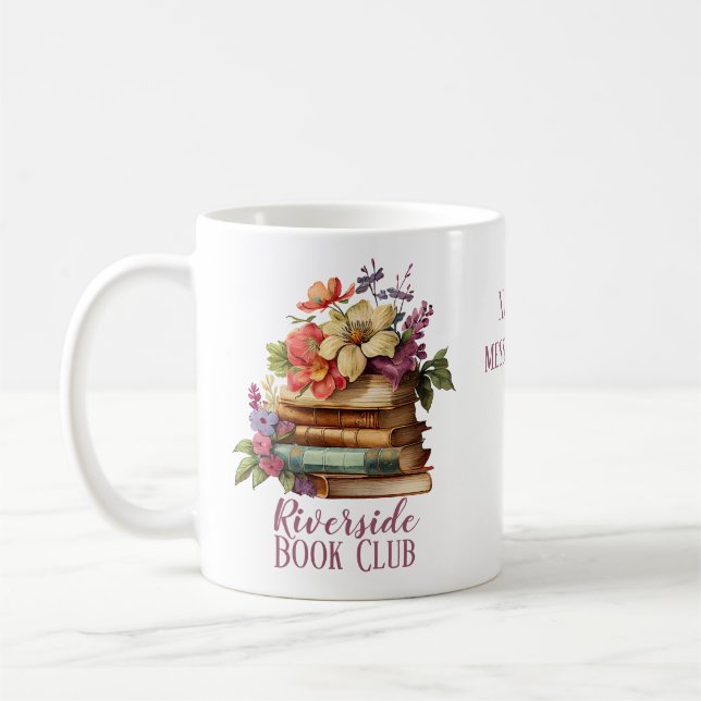 Mug Nom personnalisé du club de livres (Gauche)