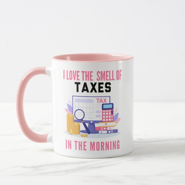 Mug Nom personnalisé du comptable fiscal de l'ACP rose (Gauche)