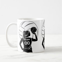 Mug Nom personnalisé du joueur de volley-ball personna