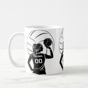 Mug Nom personnalisé du joueur de volley-ball personna