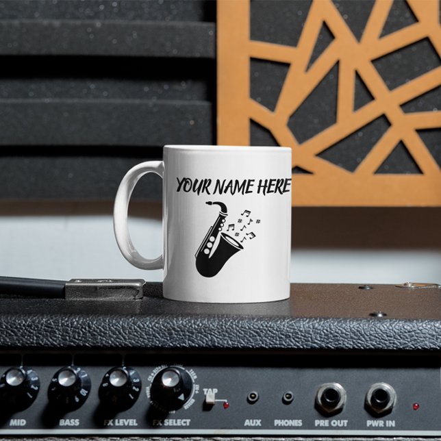 Mug NOM PERSONNALISÉ DU Saxophone (Créateur téléchargé)