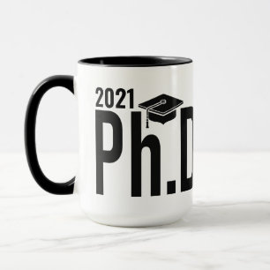 Mug Nom personnalisé et doctorat de l'année