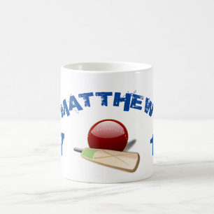 Mug Nom personnalisé et numéro Jersey Cricket