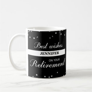Mug Nom personnalisé, Félicitations à la retraite N