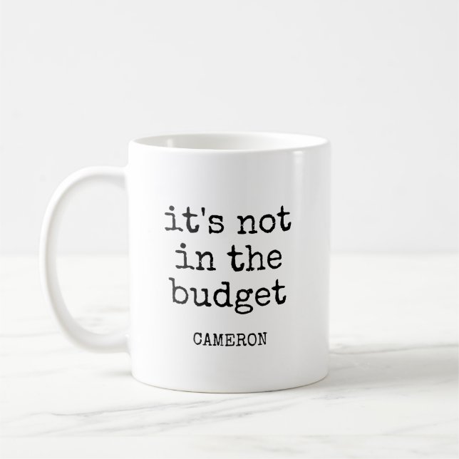 Mug Nom personnalisé Funny Budget Devis Producteur Pap (Gauche)