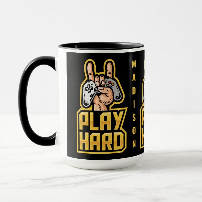 Mug Nom personnalisé Gamer (Gauche)