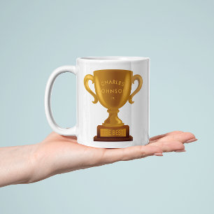 Mug Nom personnalisé Golden Trophy