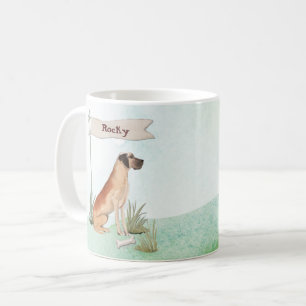 Mug Nom personnalisé Great Dane Pet Dog